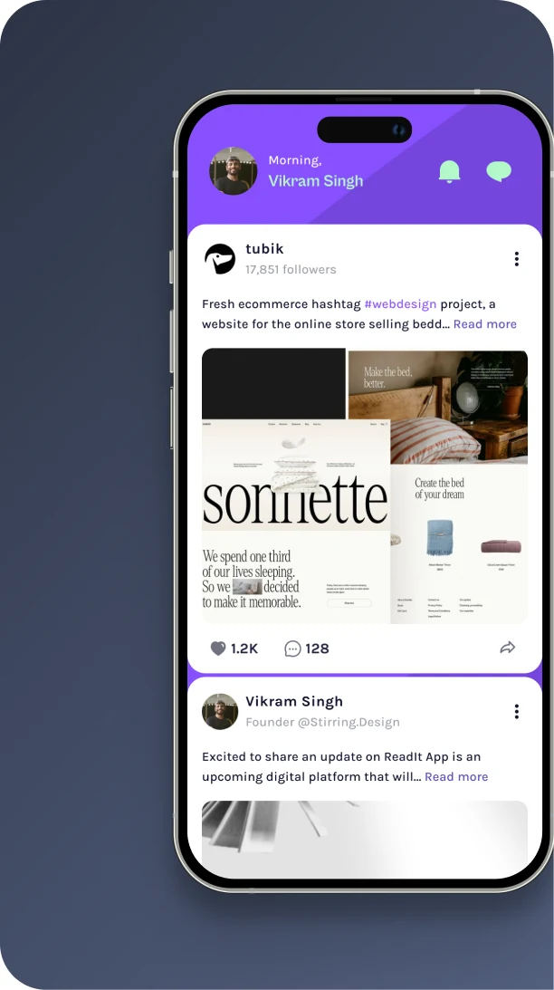 Synkr feed screen